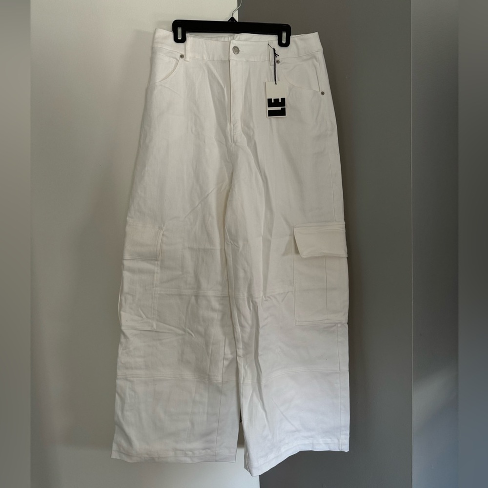 RELAXED DENIM CARGO - WHITE - Local European - Picture 3 of 5